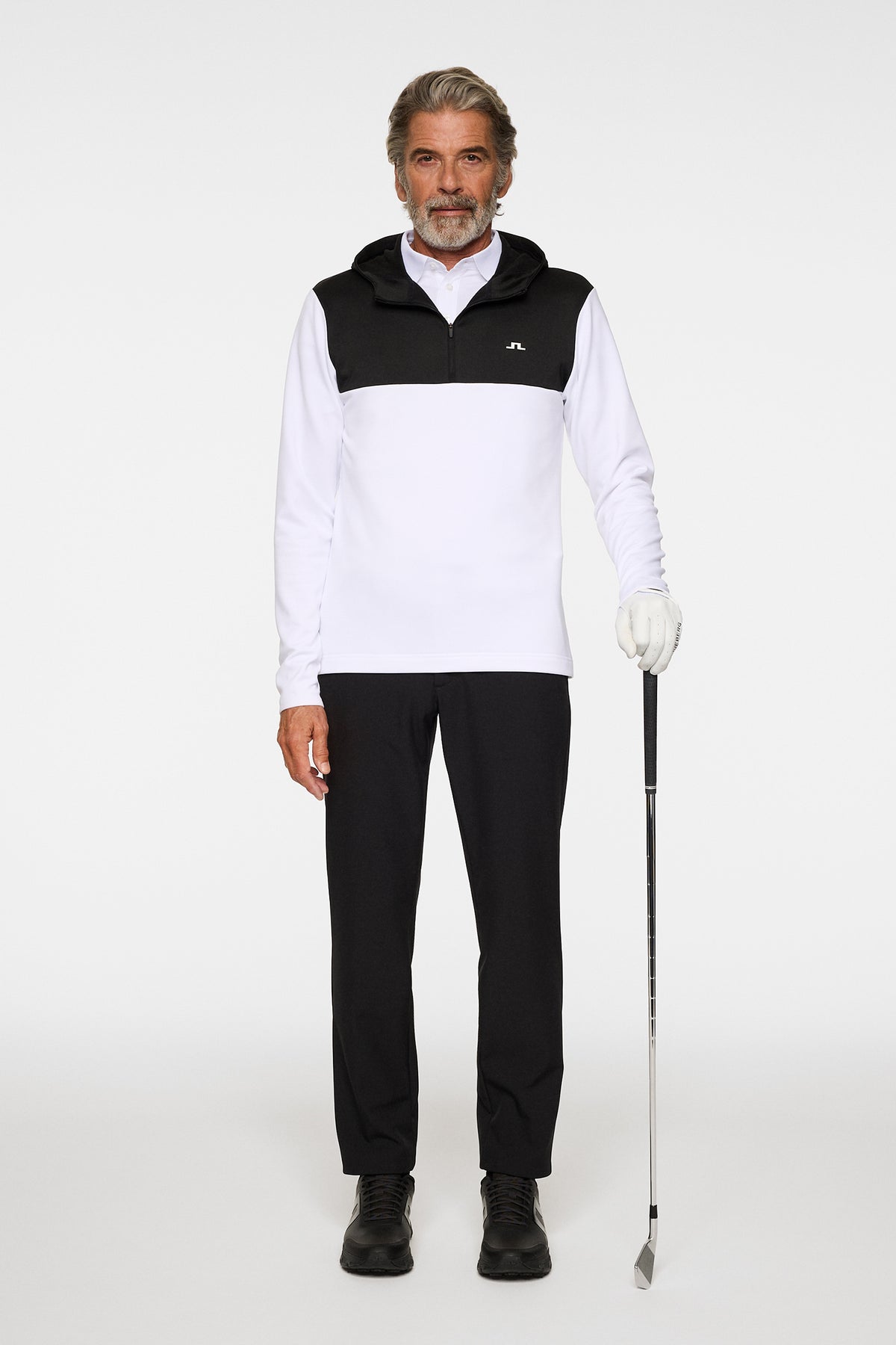 Banks Zip Hood in White by J.Lindeberg