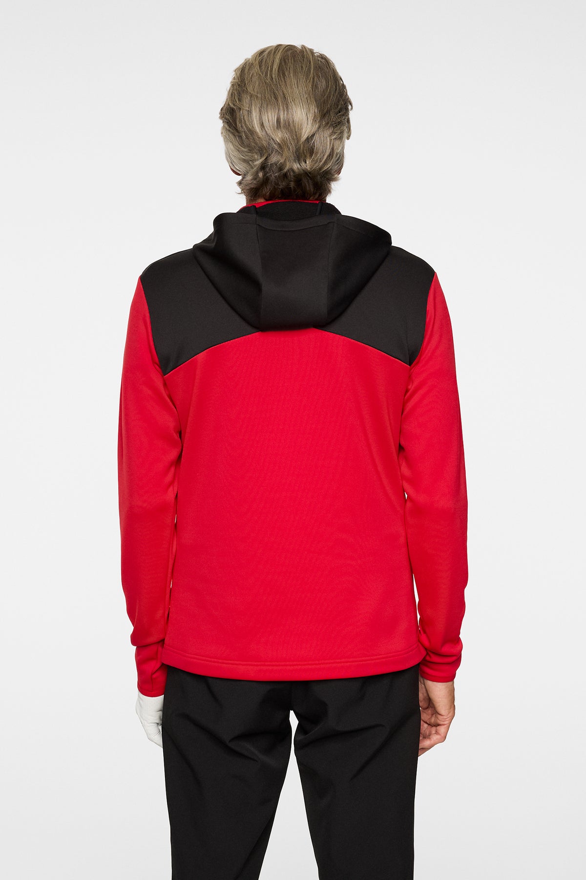 Banks Zip Hood in Barbados Cherry by J.Lindeberg