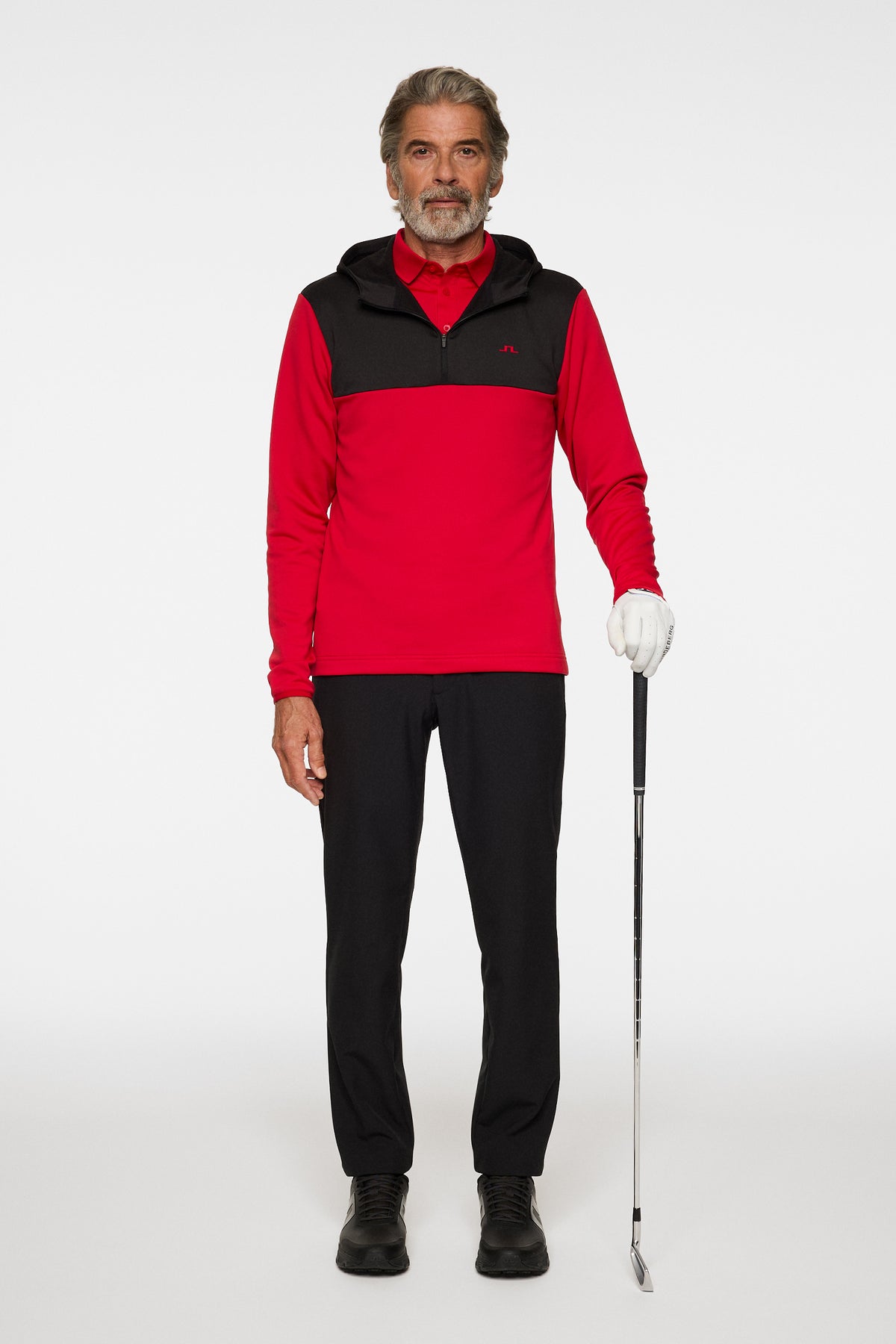 Banks Zip Hood in Barbados Cherry by J.Lindeberg