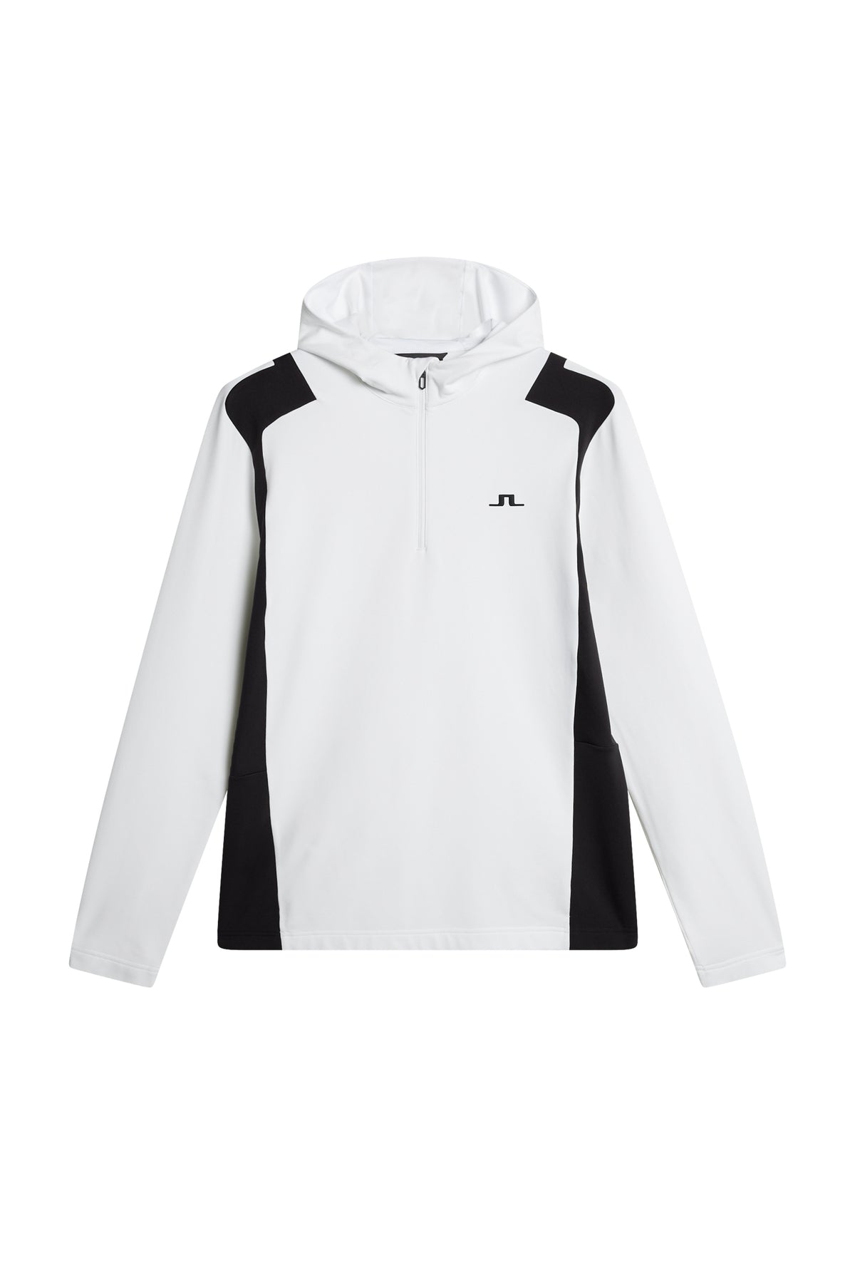 Lukas Quarter Zip Hood in White by J.Lindeberg