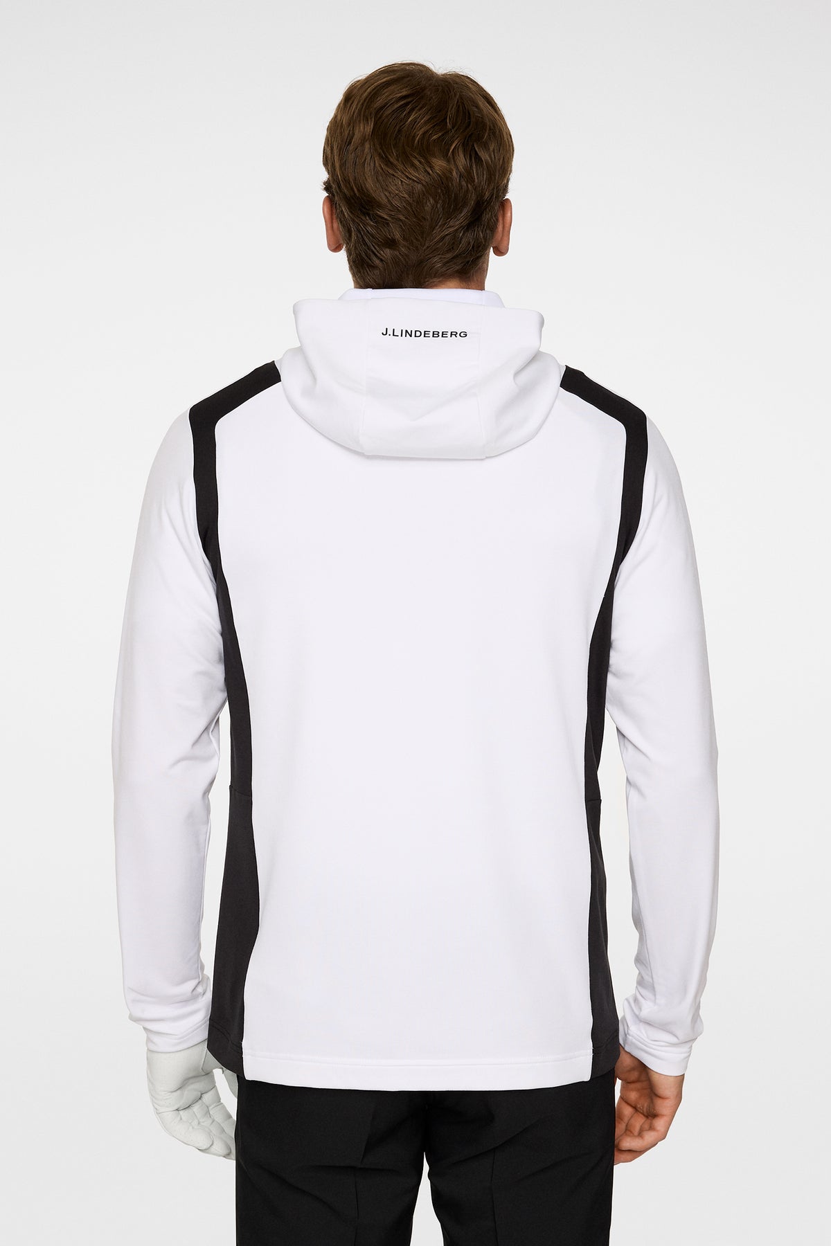 Lukas Quarter Zip Hood in White by J.Lindeberg