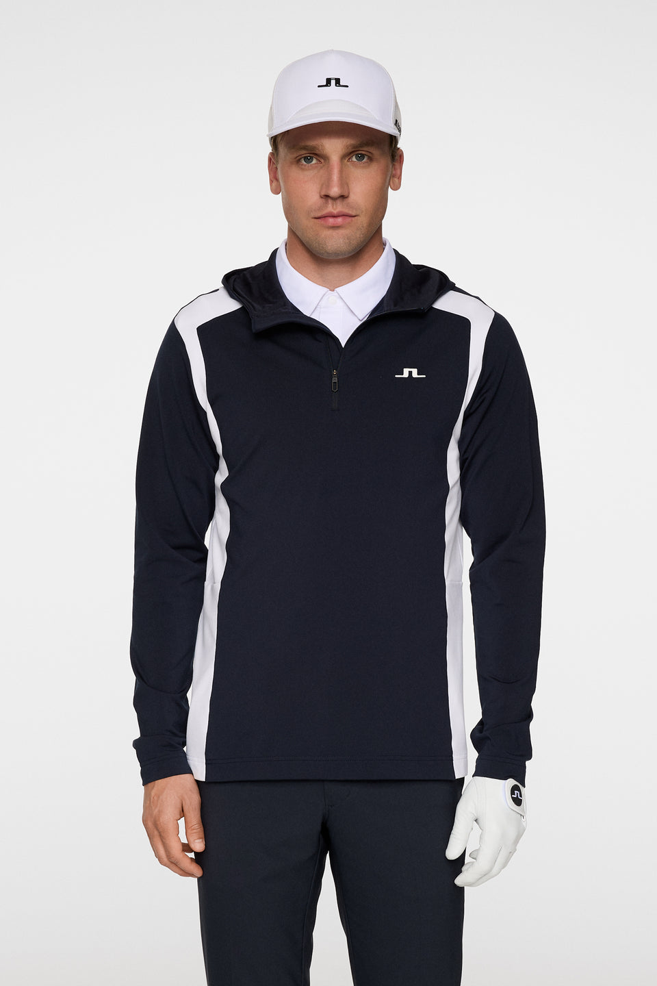 Lukas Quarter Zip Hood / JL Navy