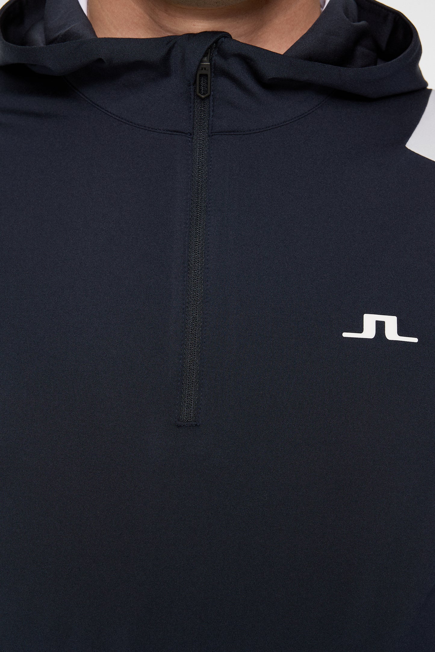 Lukas Quarter Zip Hood in JL Navy by J.Lindeberg