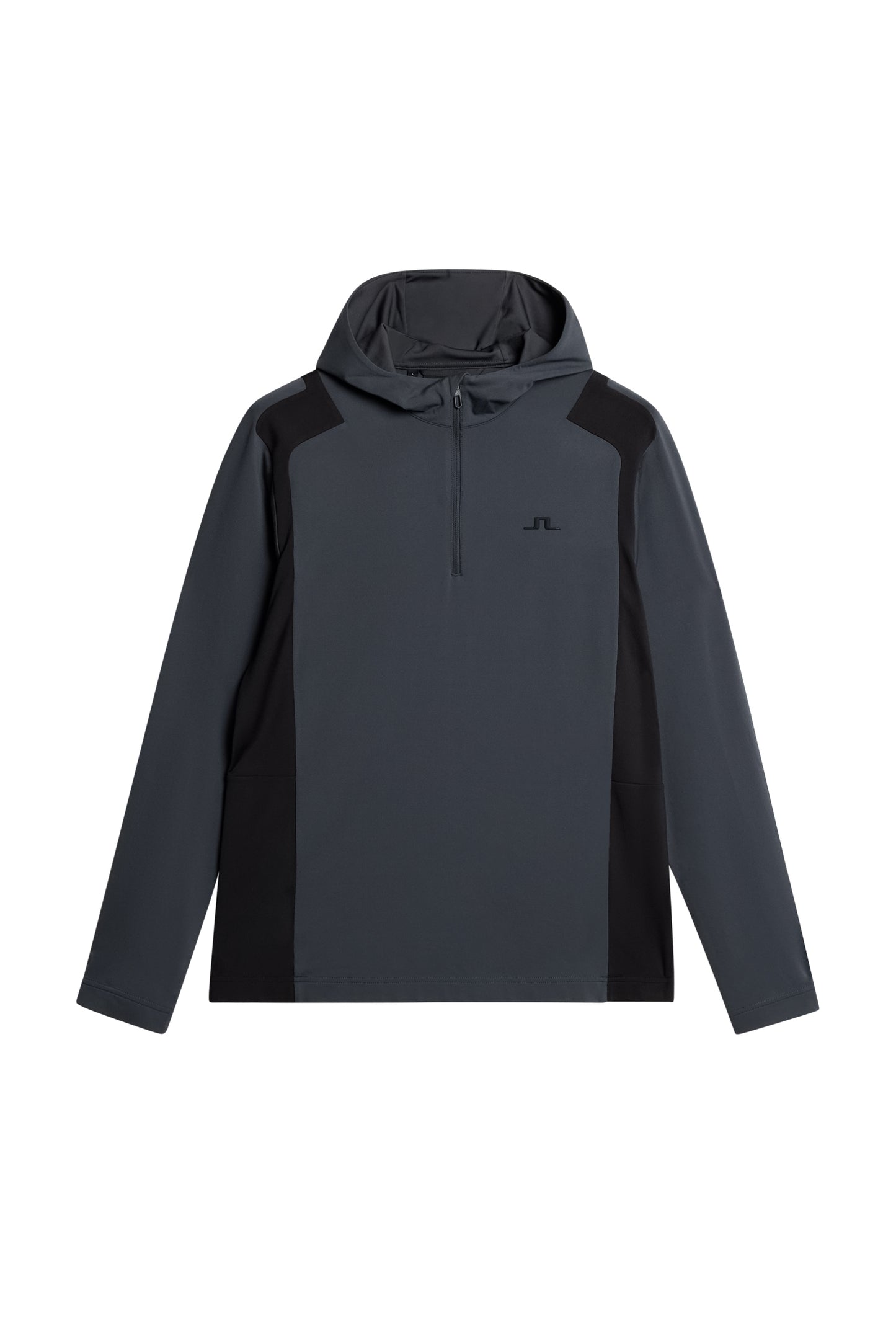 Lukas Quarter Zip Hood in Asphalt by J.Lindeberg