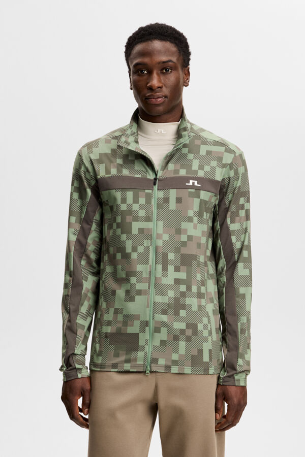 Bridger Tour Print Mid Layer / Tour 26 Tonal Green L