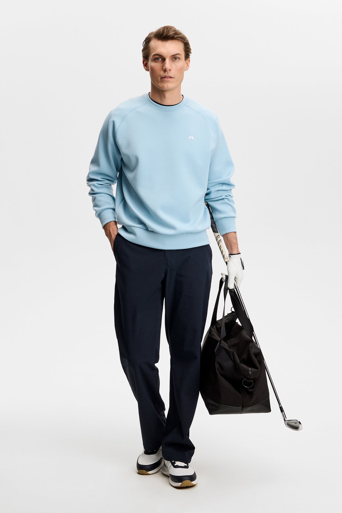 Finn Crew Neck in Forget-Me-Not by J.Lindeberg