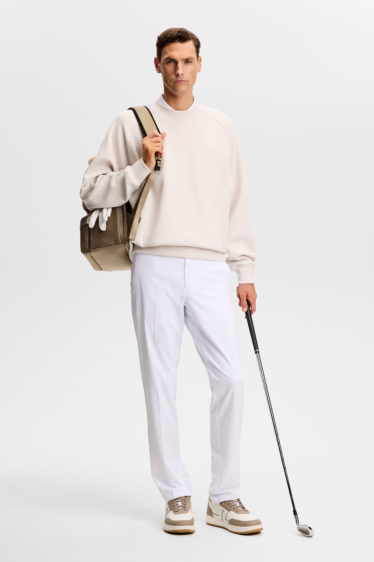 Finn Crew Neck in Moonbeam by J.Lindeberg