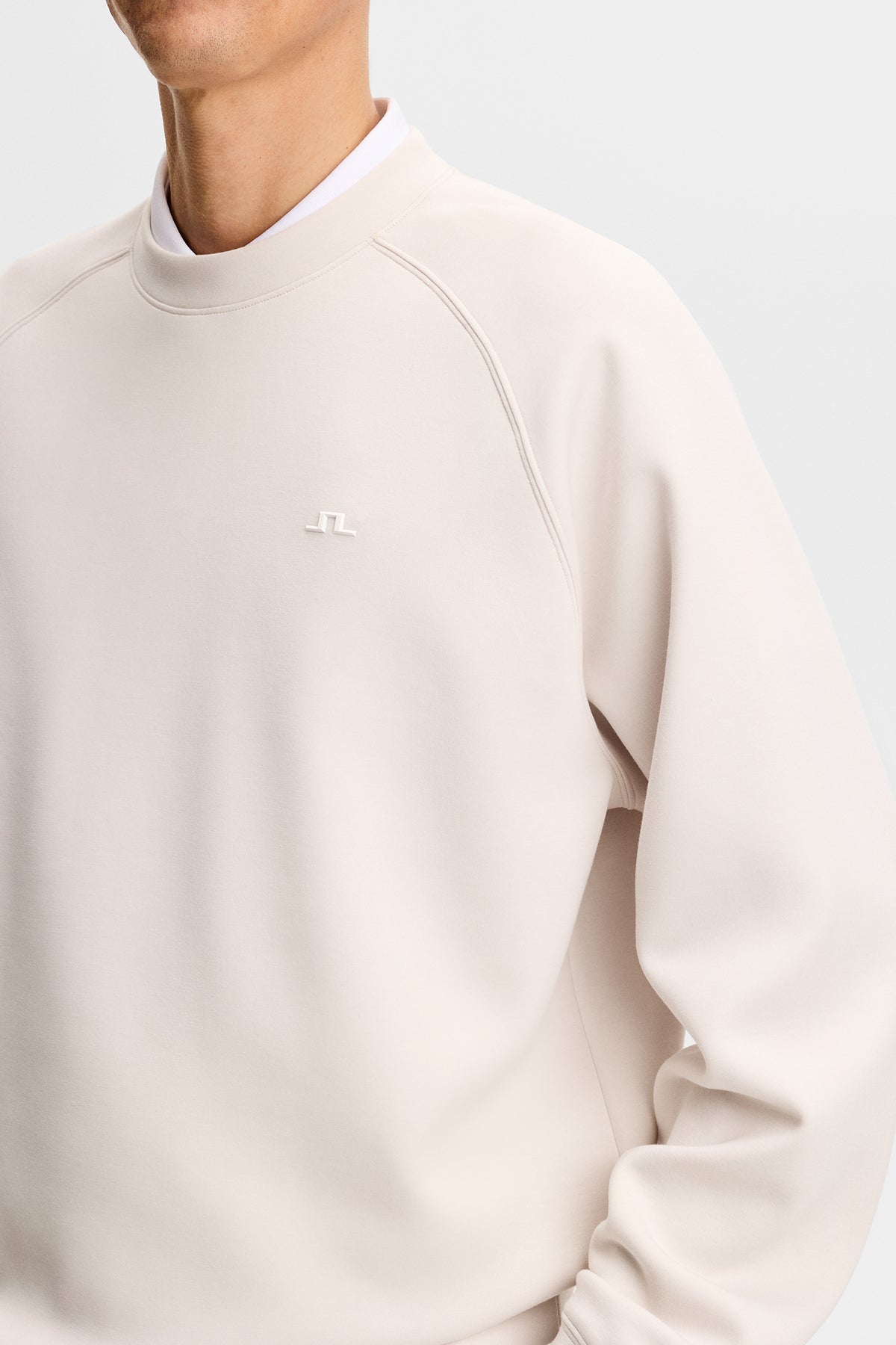 Finn Crew Neck in Moonbeam by J.Lindeberg