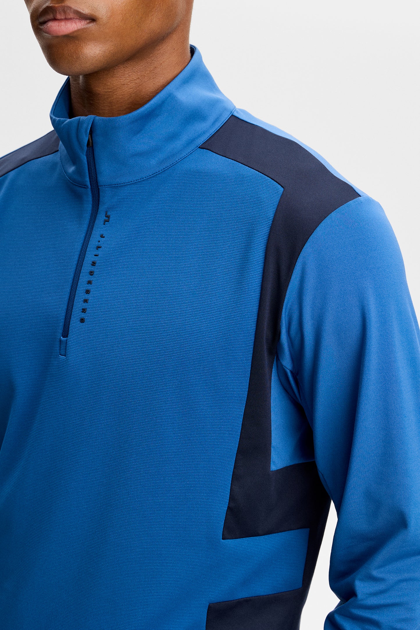 Finn Quarter Zip Mid Layer in Set Sail by J.Lindeberg