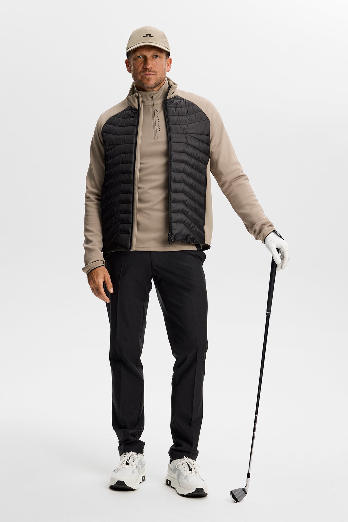 Finn Quarter Zip Mid Layer in Brindle by J.Lindeberg