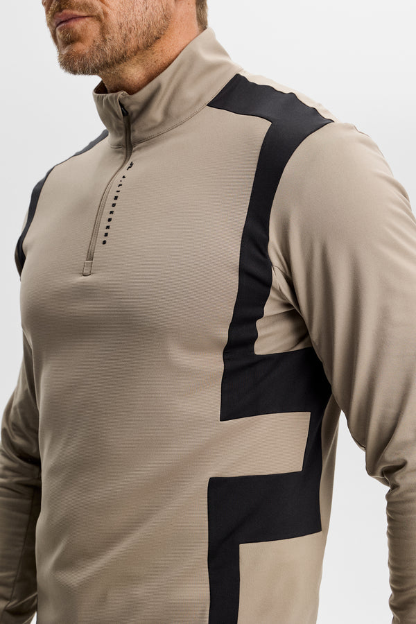 Finn Quarter Zip Mid Layer / Brindle