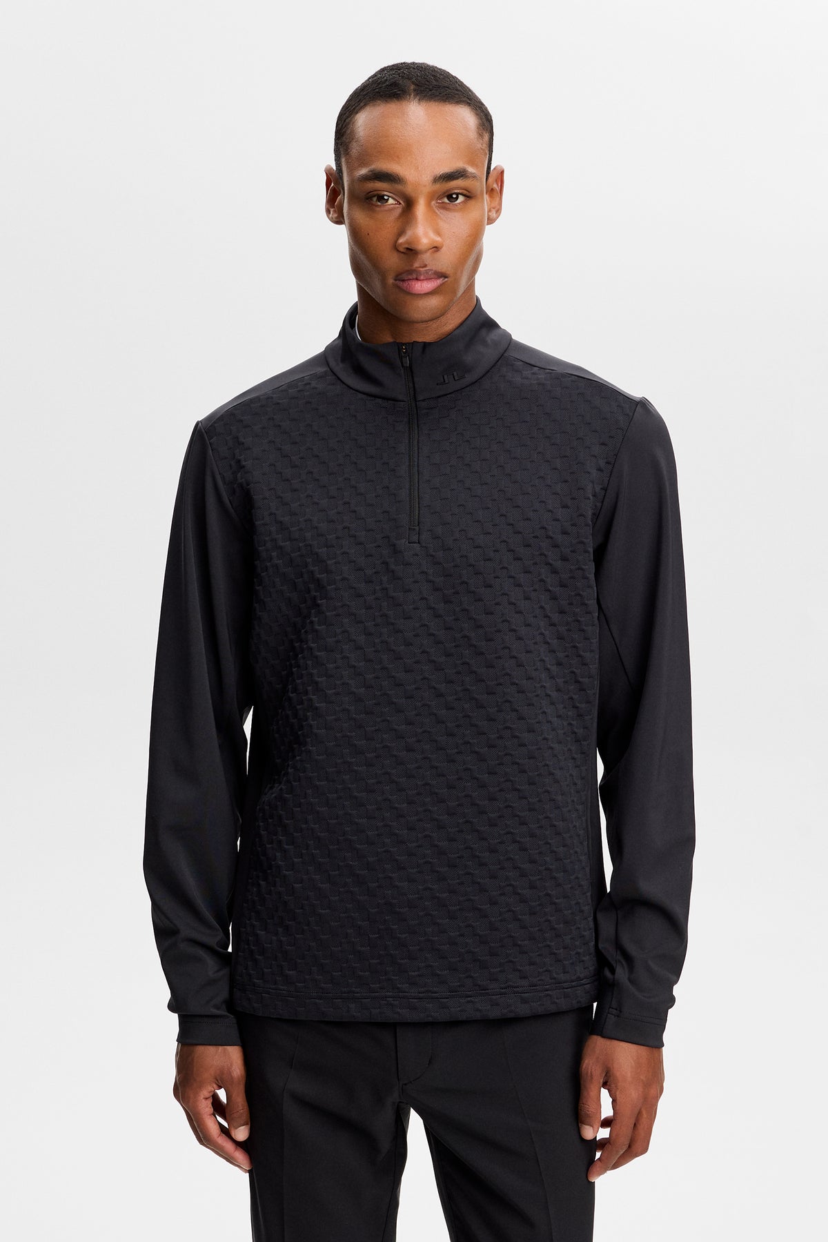 Lassy Quarter Zip Mid layer in Black by J.Lindeberg
