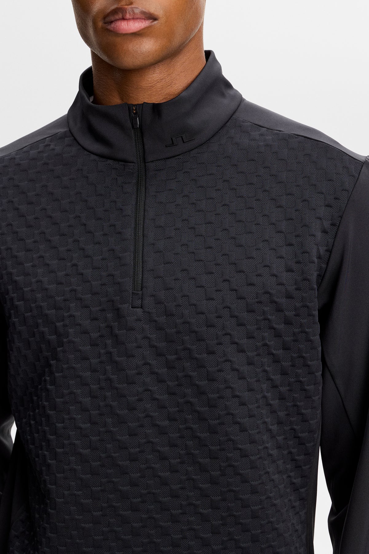 Lassy Quarter Zip Mid layer in Black by J.Lindeberg