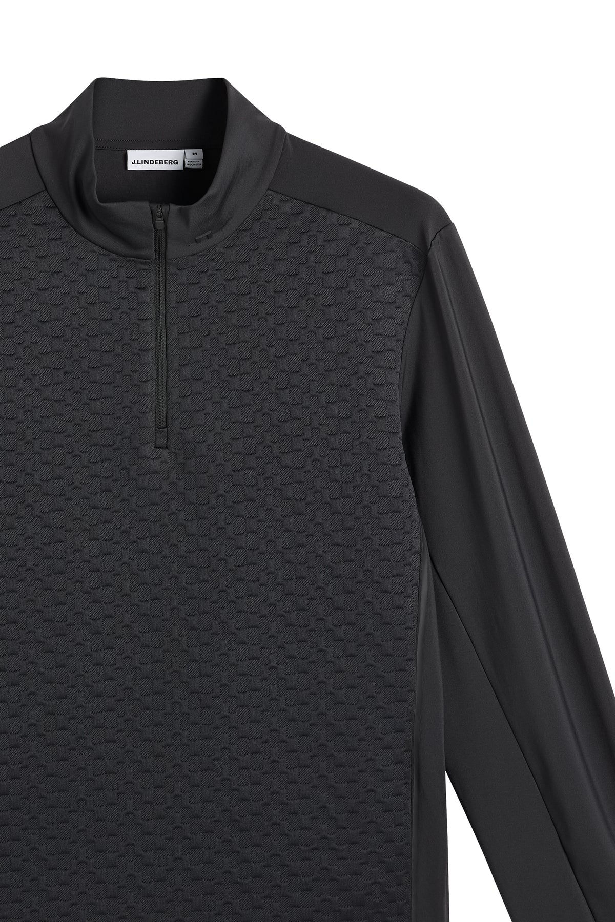 Lassy Quarter Zip Mid layer in Black by J.Lindeberg