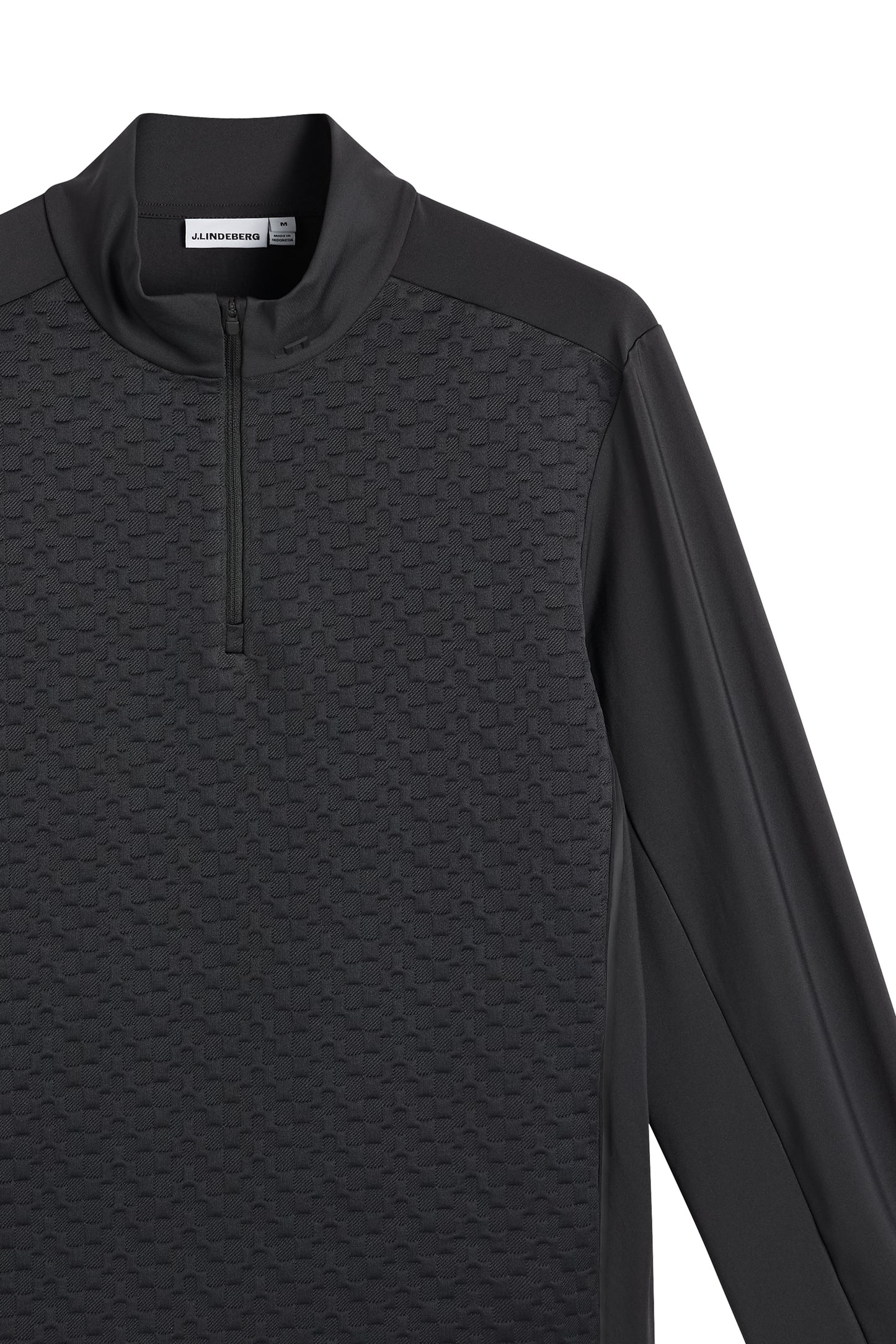 Lassy Quarter Zip Mid layer in Black by J.Lindeberg
