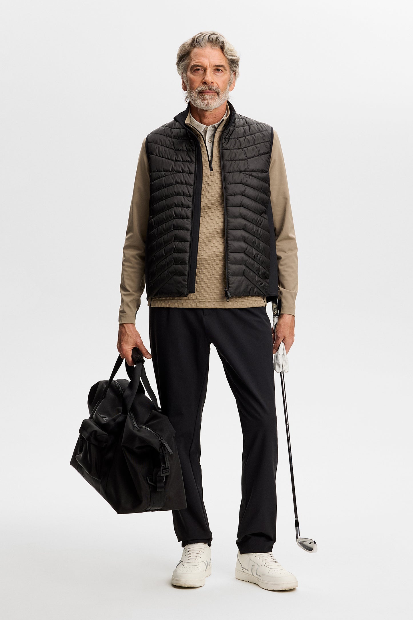 Lassy Quarter Zip Mid layer in Brindle by J.Lindeberg
