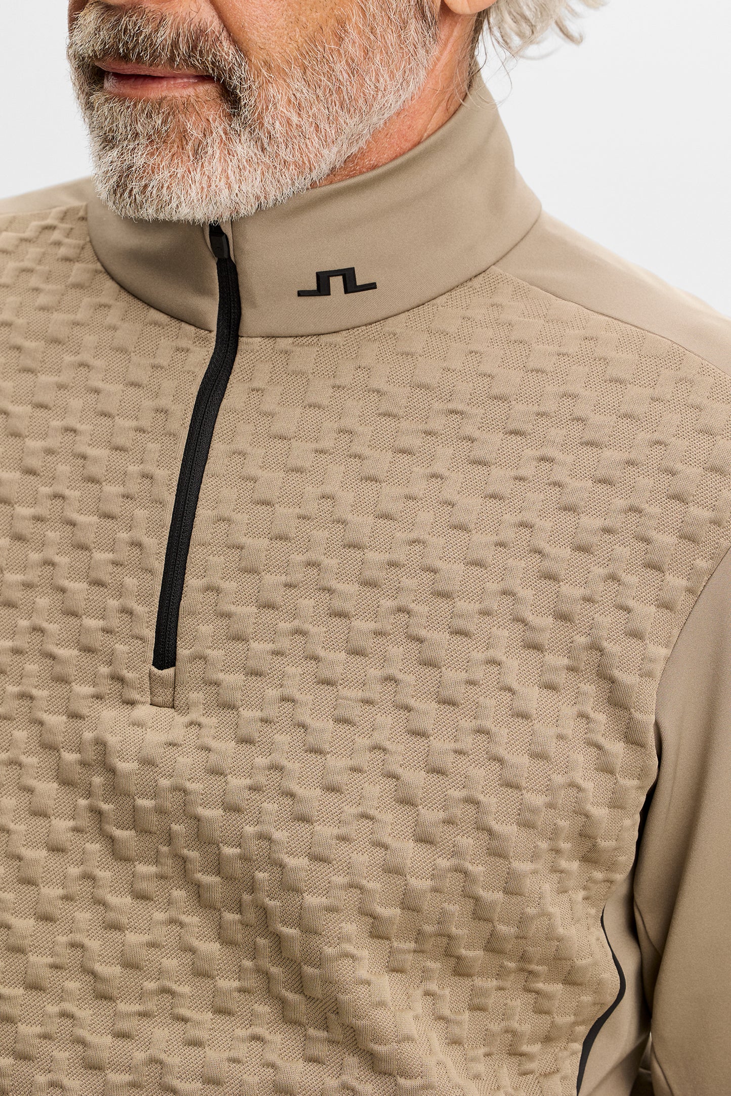 Lassy Quarter Zip Mid layer in Brindle by J.Lindeberg