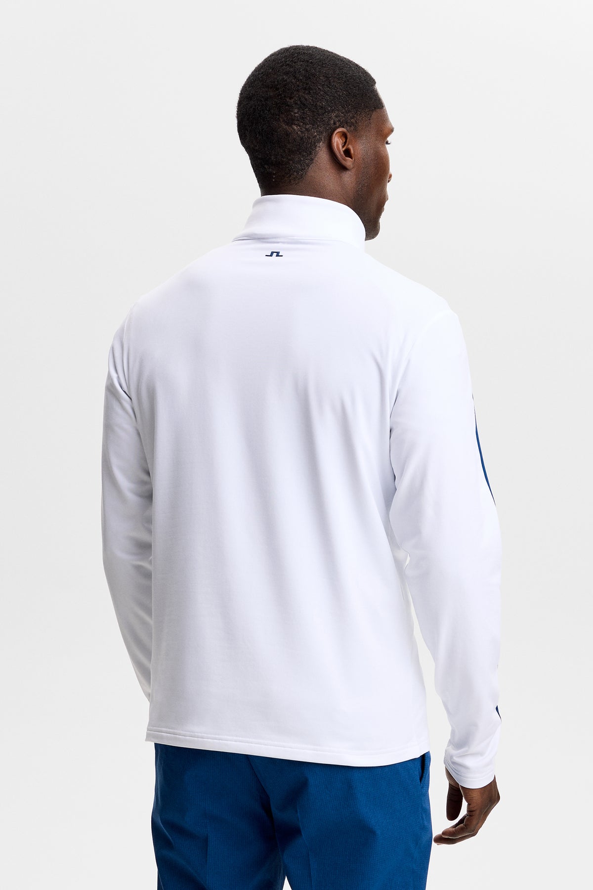 Keaton Quarter Zip Mid Layer in White by J.Lindeberg