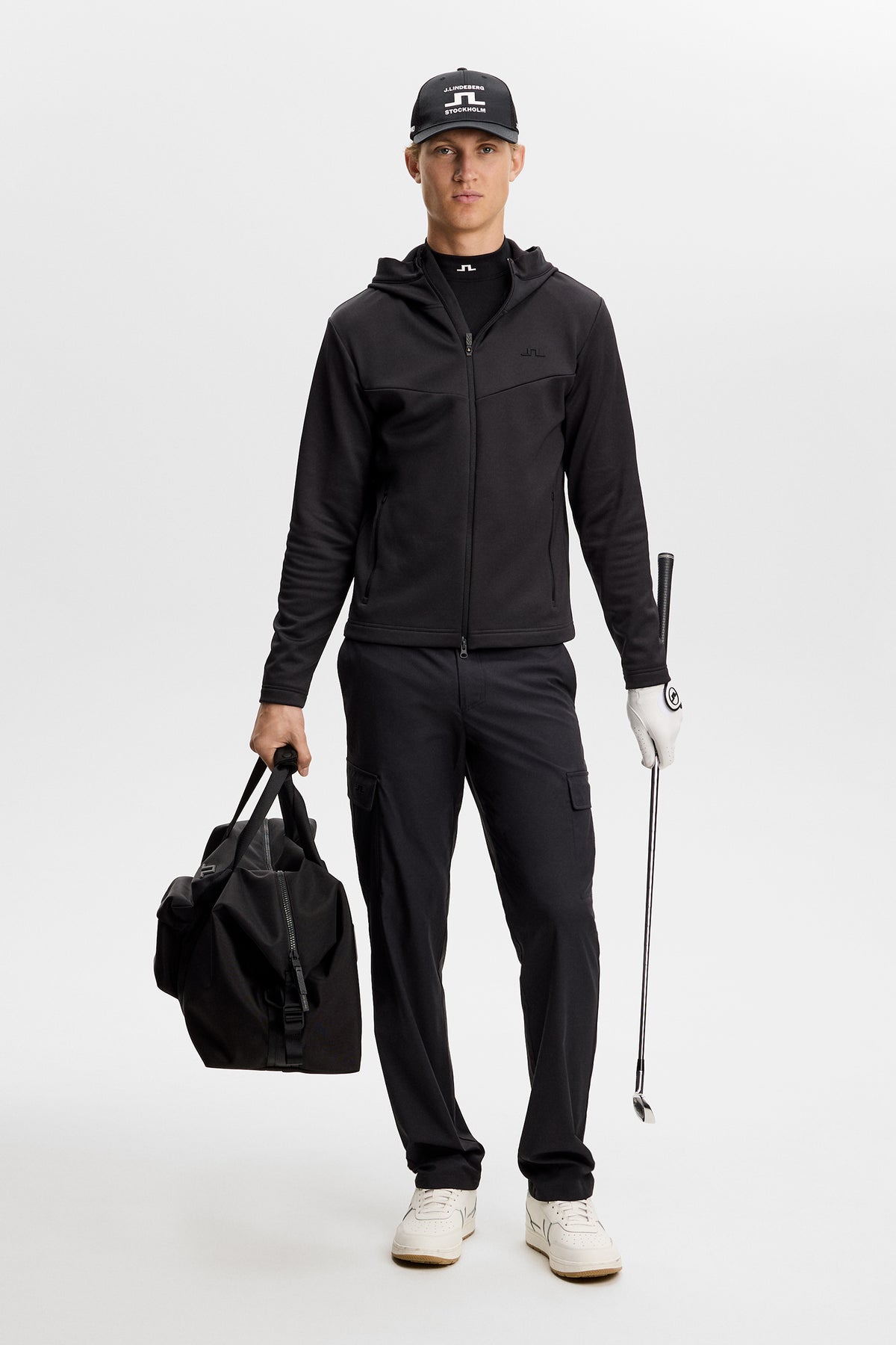 Maclean Zip Hood in Black by J.Lindeberg