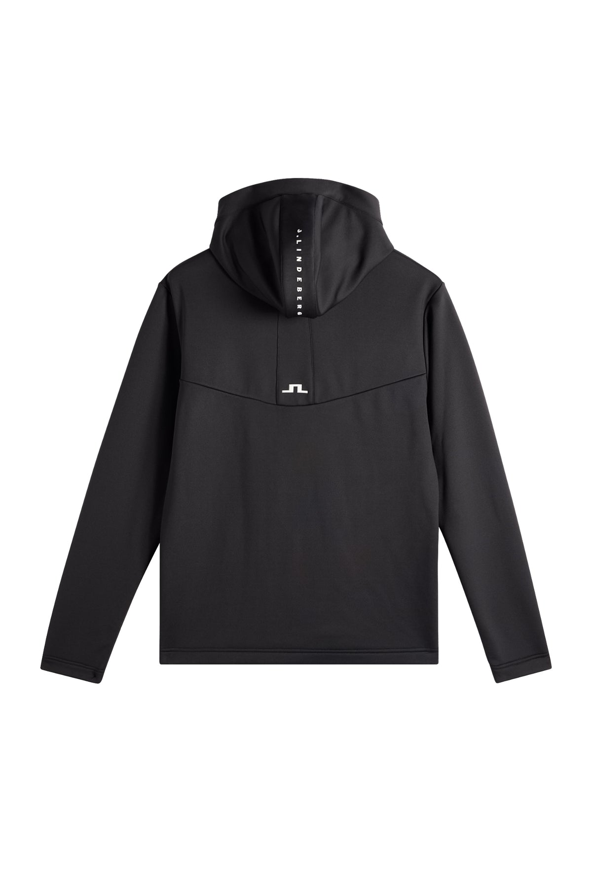 Maclean Quarter Zip Hood in Black by J.Lindeberg