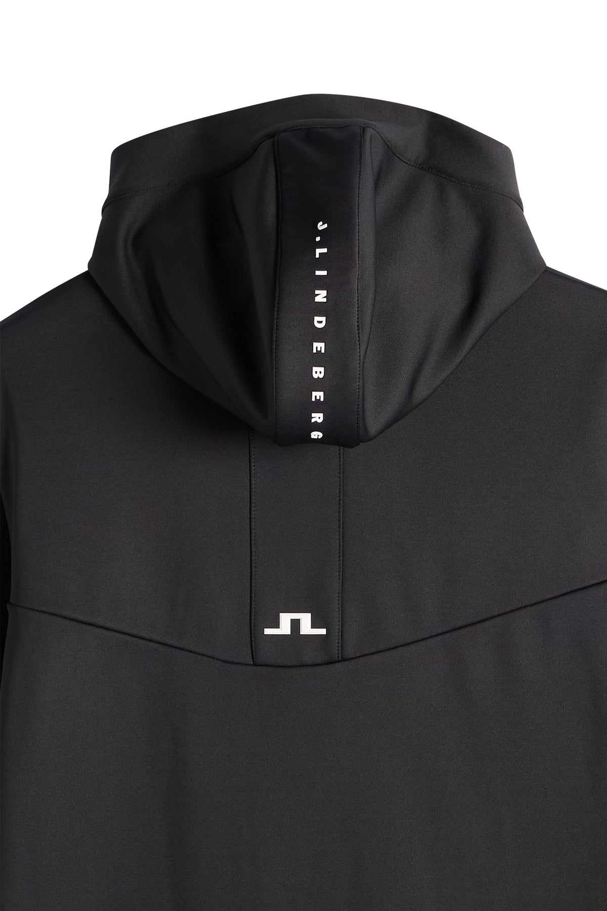 Maclean Quarter Zip Hood in Black by J.Lindeberg