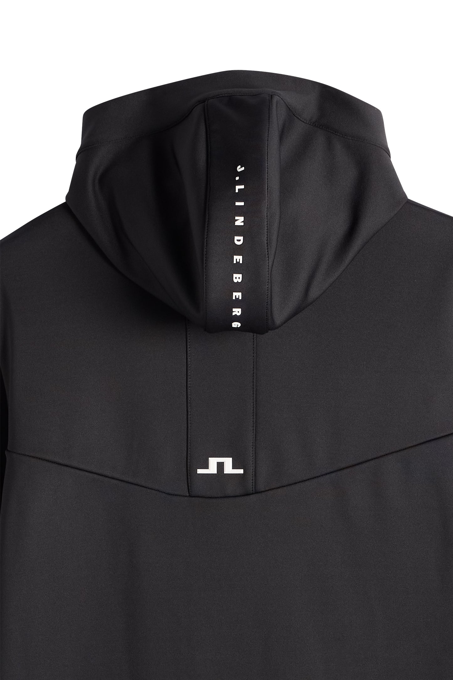 Maclean Quarter Zip Hood in Black by J.Lindeberg