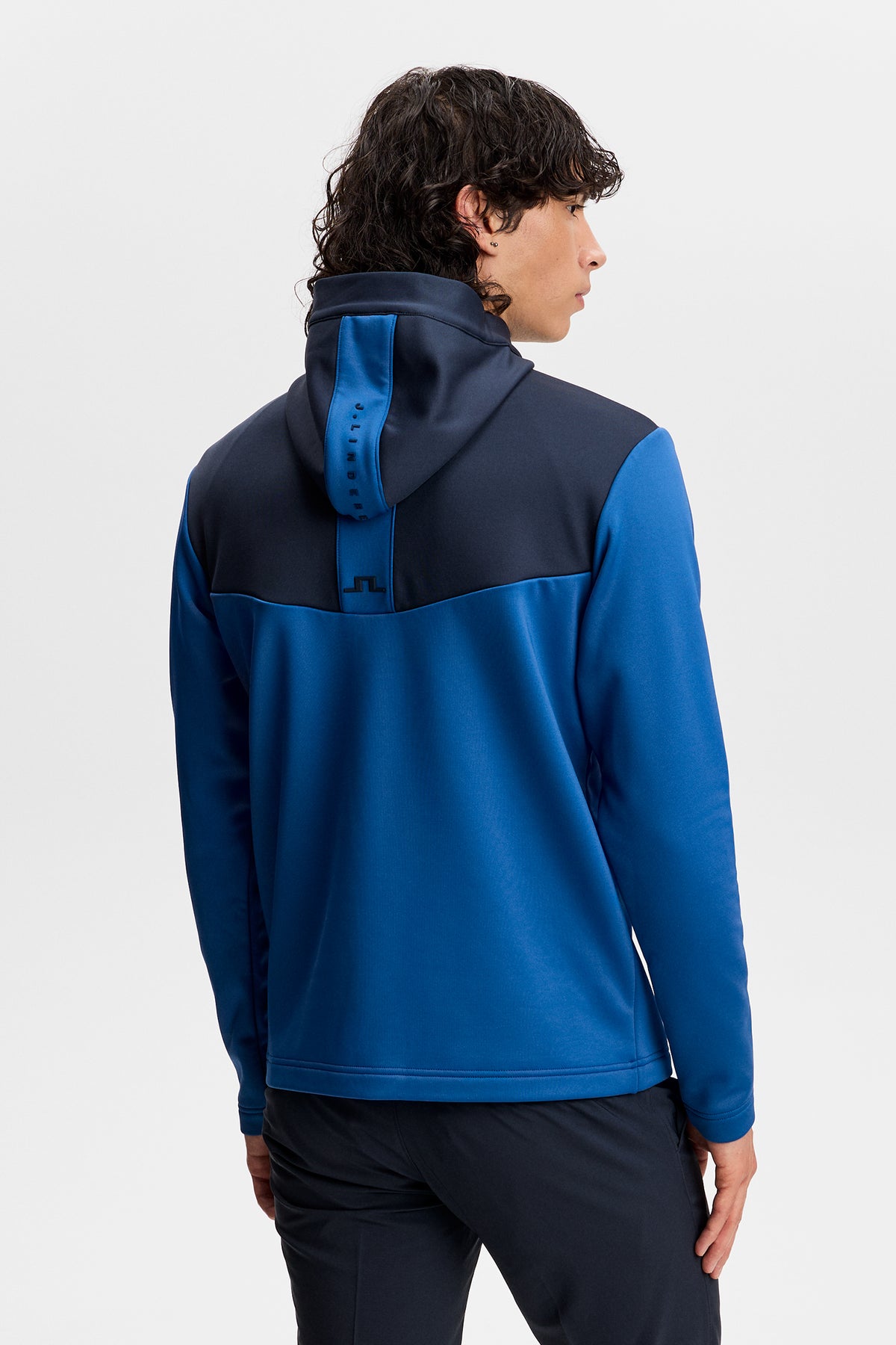 Maclean Quarter Zip Hood in Set Sail by J.Lindeberg