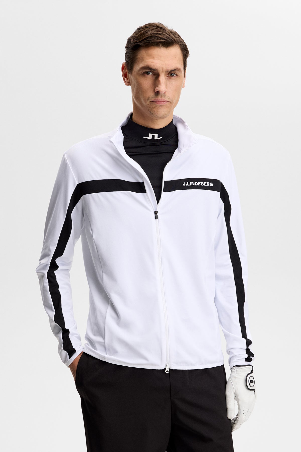 Jarvis Mid Layer in White by J.Lindeberg
