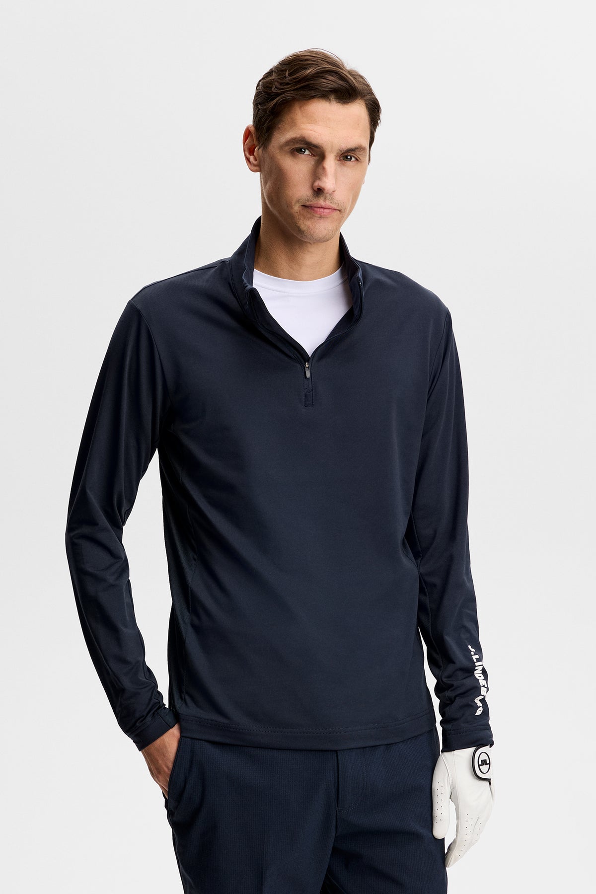Tour Tech Mid Layer in JL Navy by J.Lindeberg