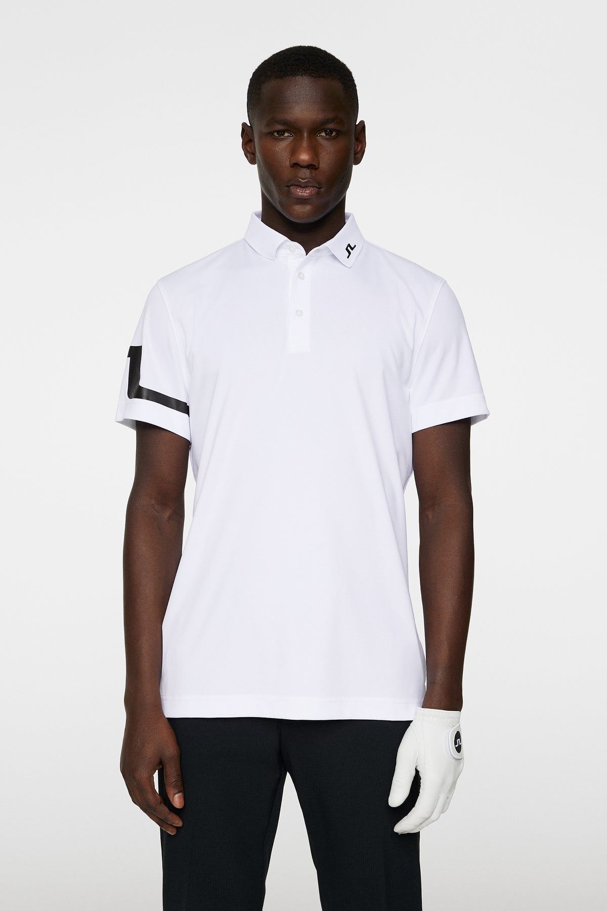 Heath Regular Fit Golf Polo in White by J.Lindeberg