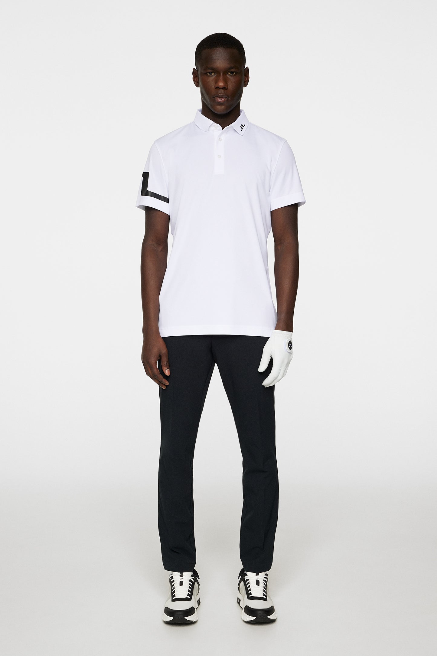 Heath Regular Fit Golf Polo in White by J.Lindeberg