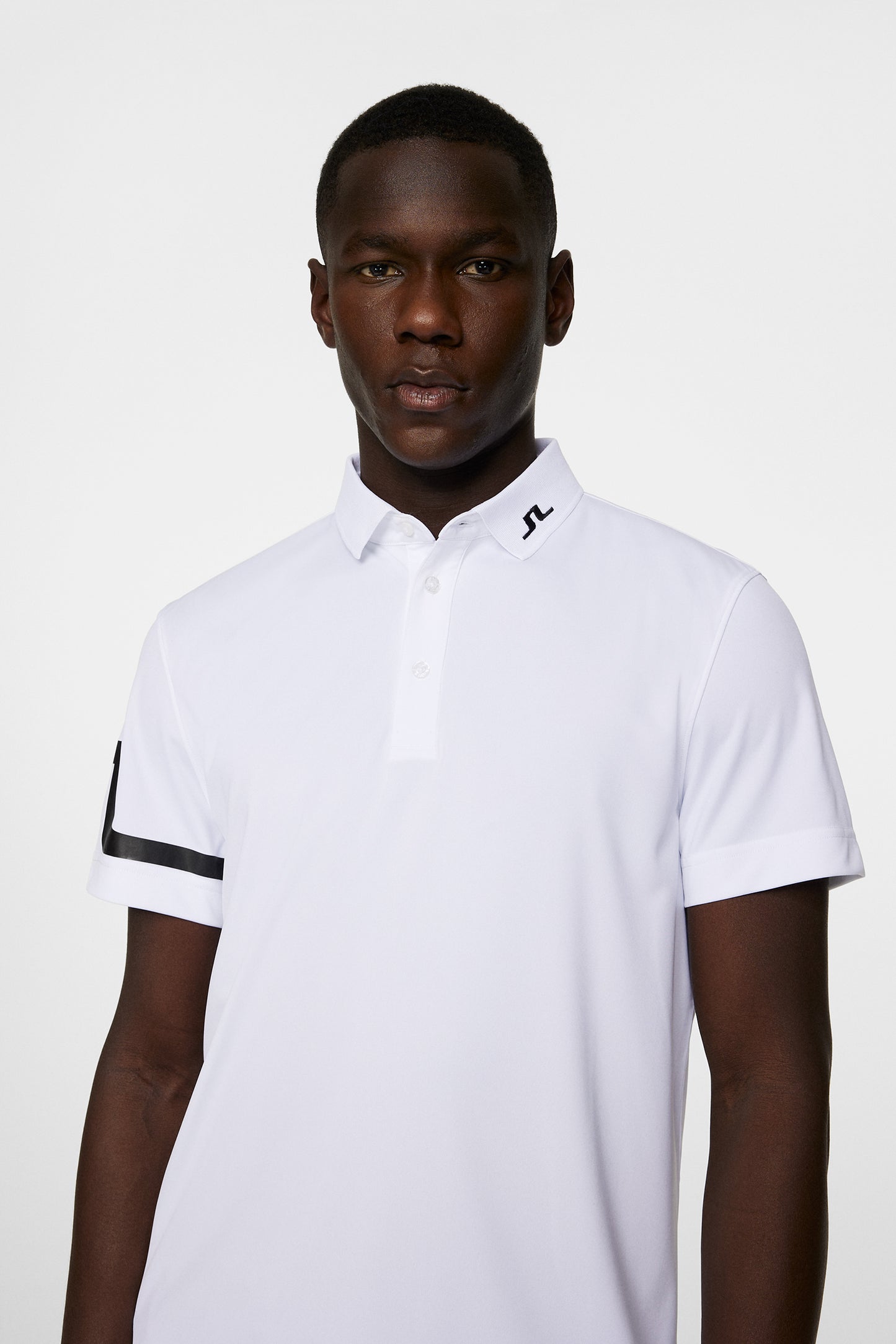 Heath Regular Fit Golf Polo in White by J.Lindeberg