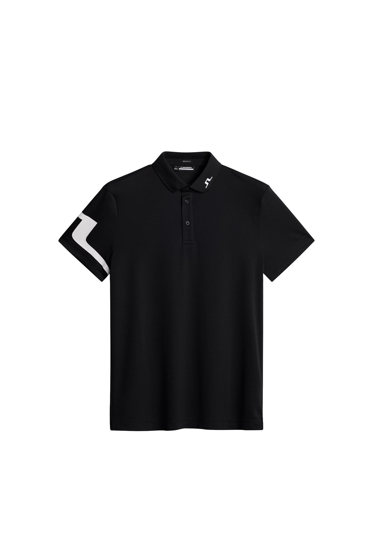 Heath Regular Fit Golf Polo in Black by J.Lindeberg