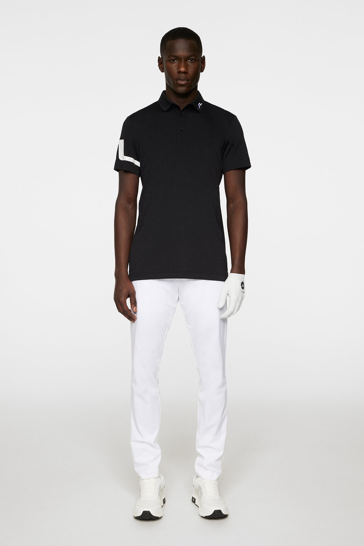 Heath Regular Fit Golf Polo in Black by J.Lindeberg