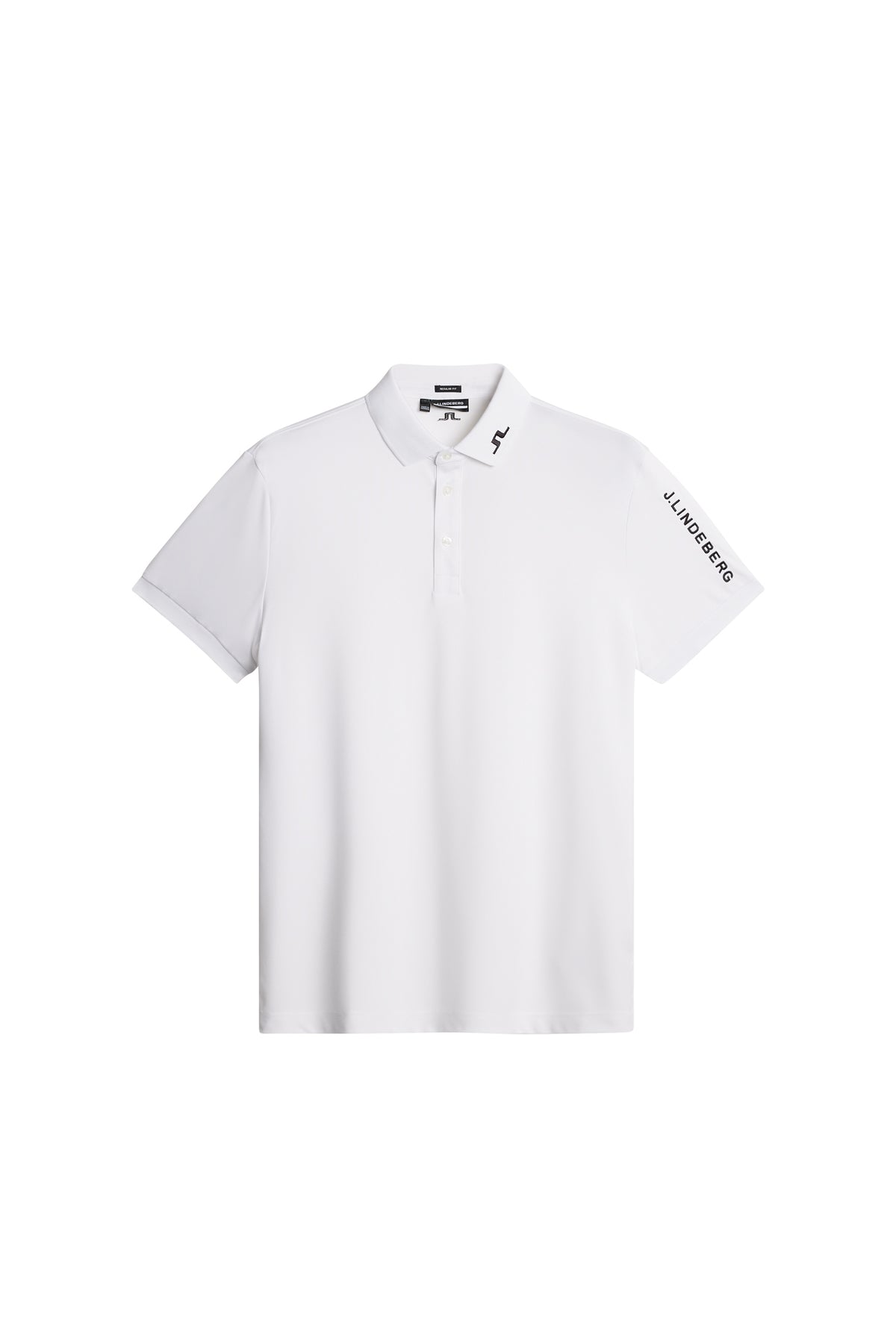 Tour Tech Reg Fit Golf Polo in White by J.Lindeberg