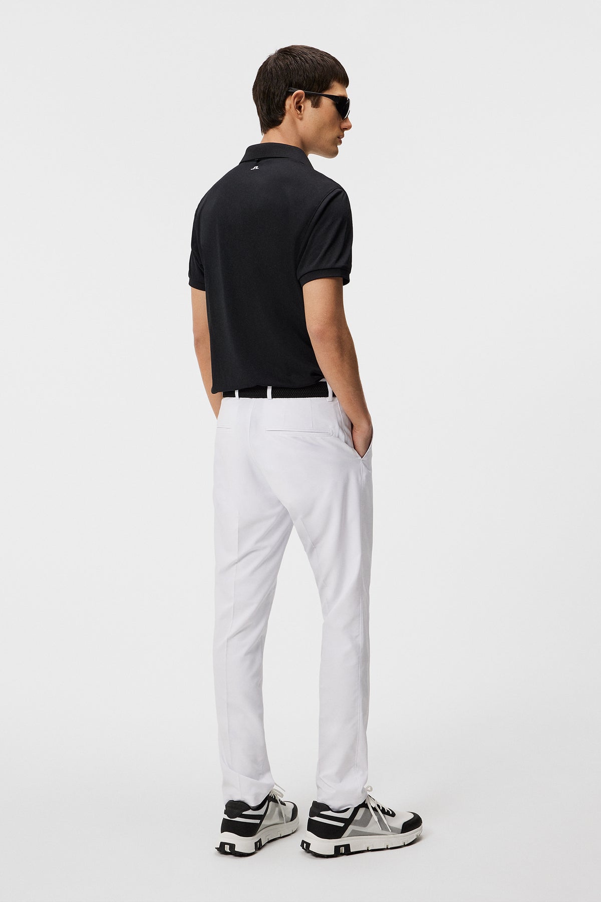Tour Tech Reg Fit Golf Polo in Black by J.Lindeberg