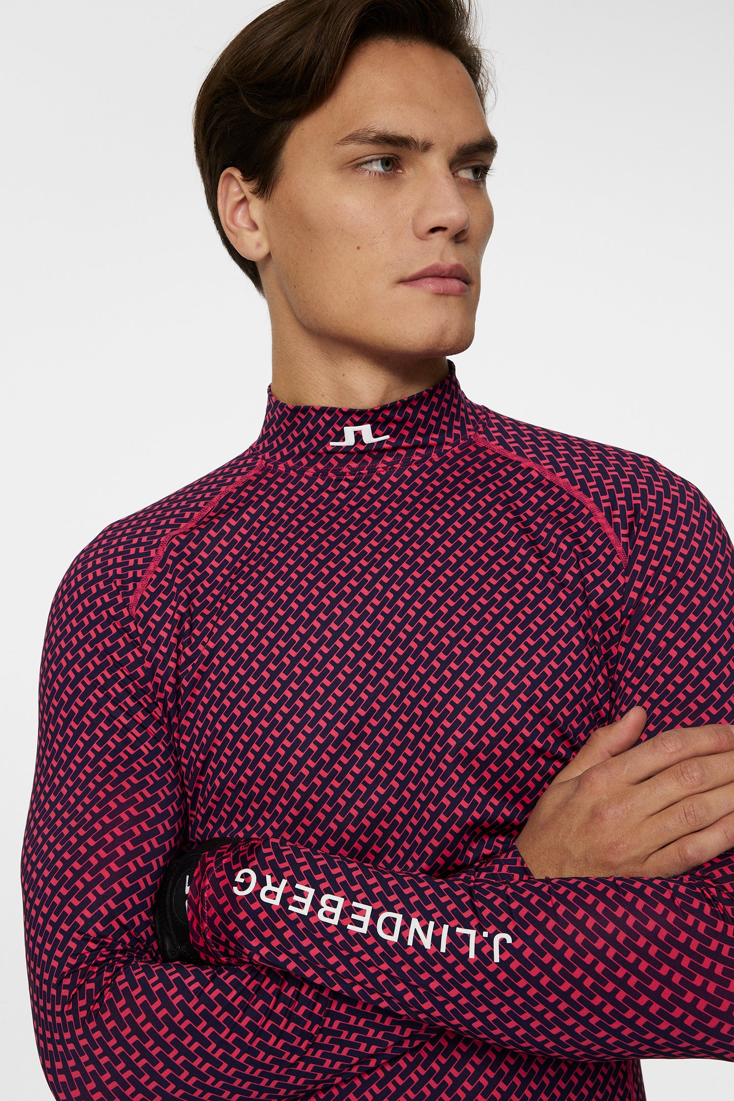 Ello Compression Print in Tour Geo Navy S by J.Lindeberg