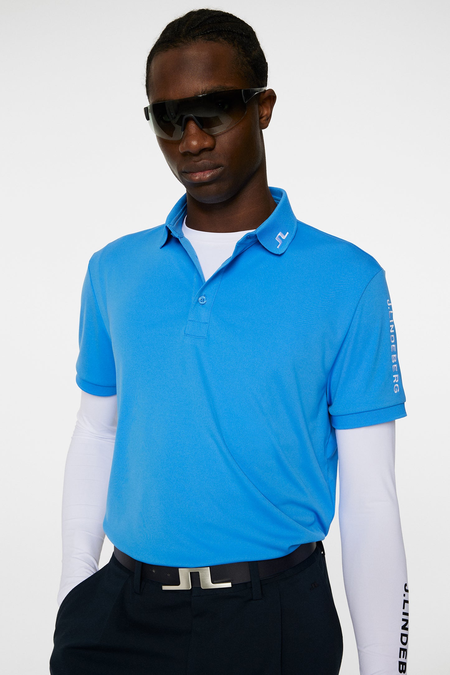 Tour Tech Polo in Sonic Blue by J.Lindeberg