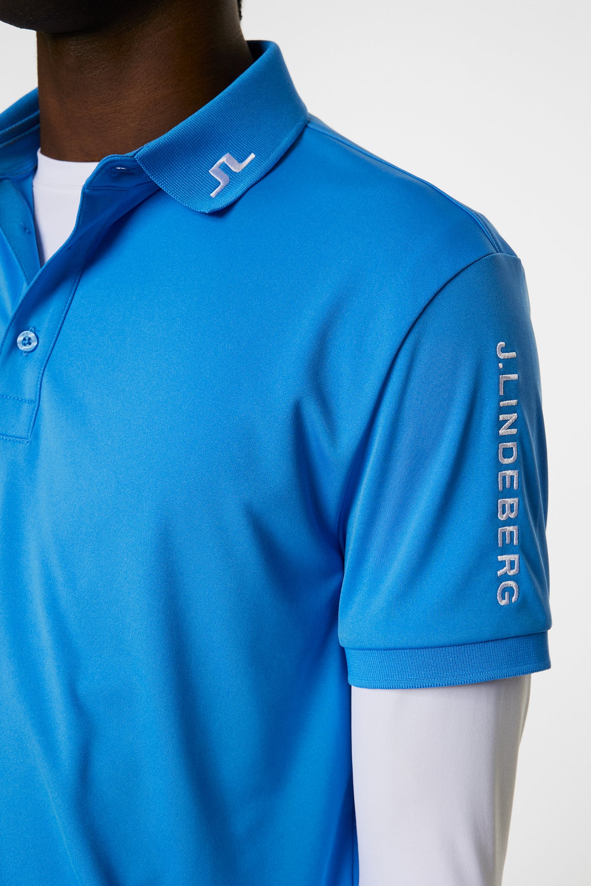 Tour Tech Polo in Sonic Blue by J.Lindeberg