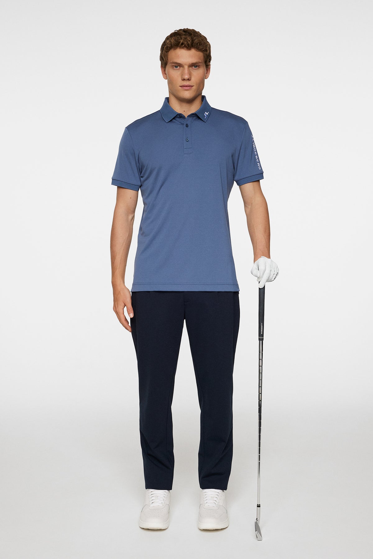 Tour Tech Slim Fit Polo in Vintage Indigo by J.Lindeberg