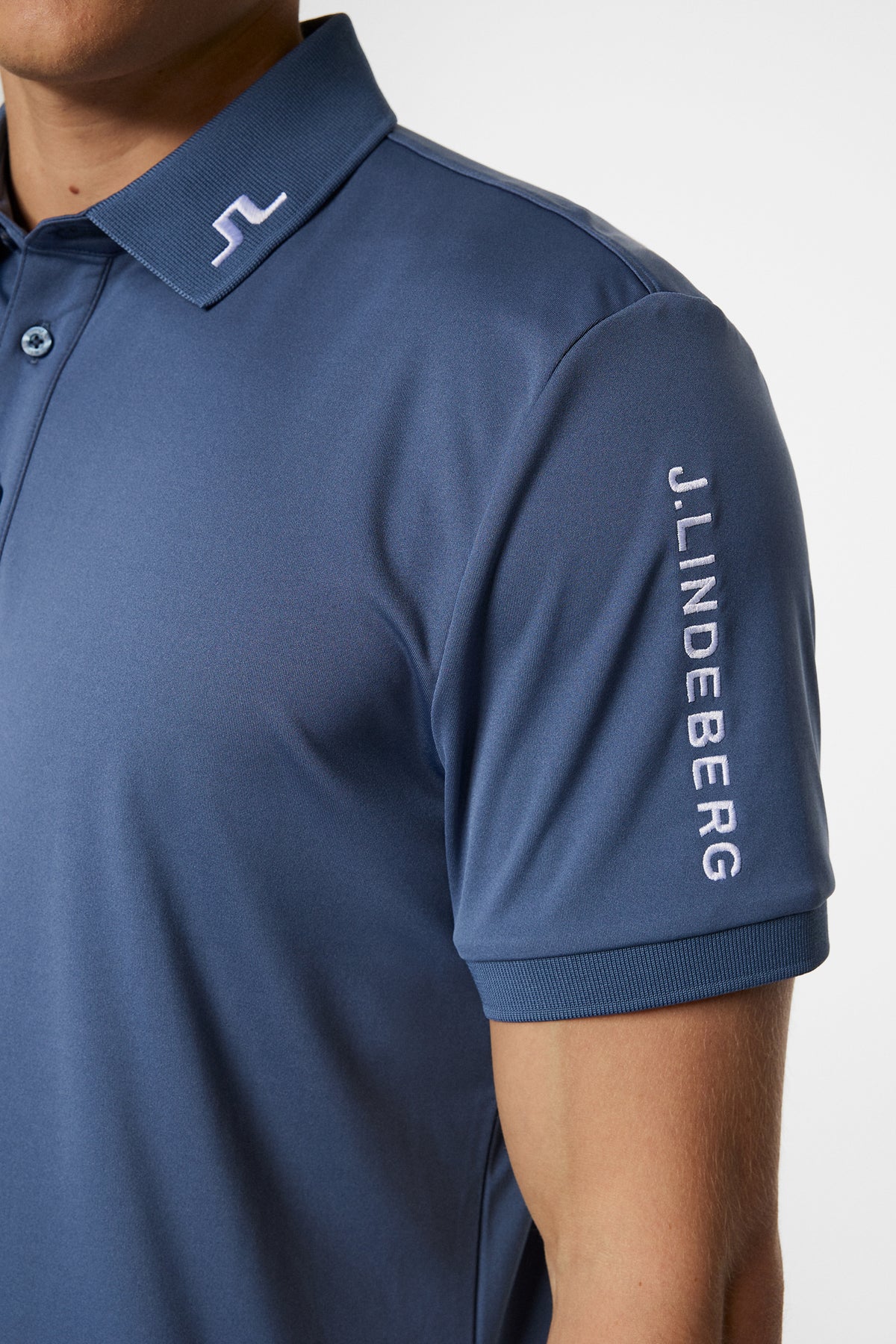 Tour Tech Slim Fit Polo in Vintage Indigo by J.Lindeberg