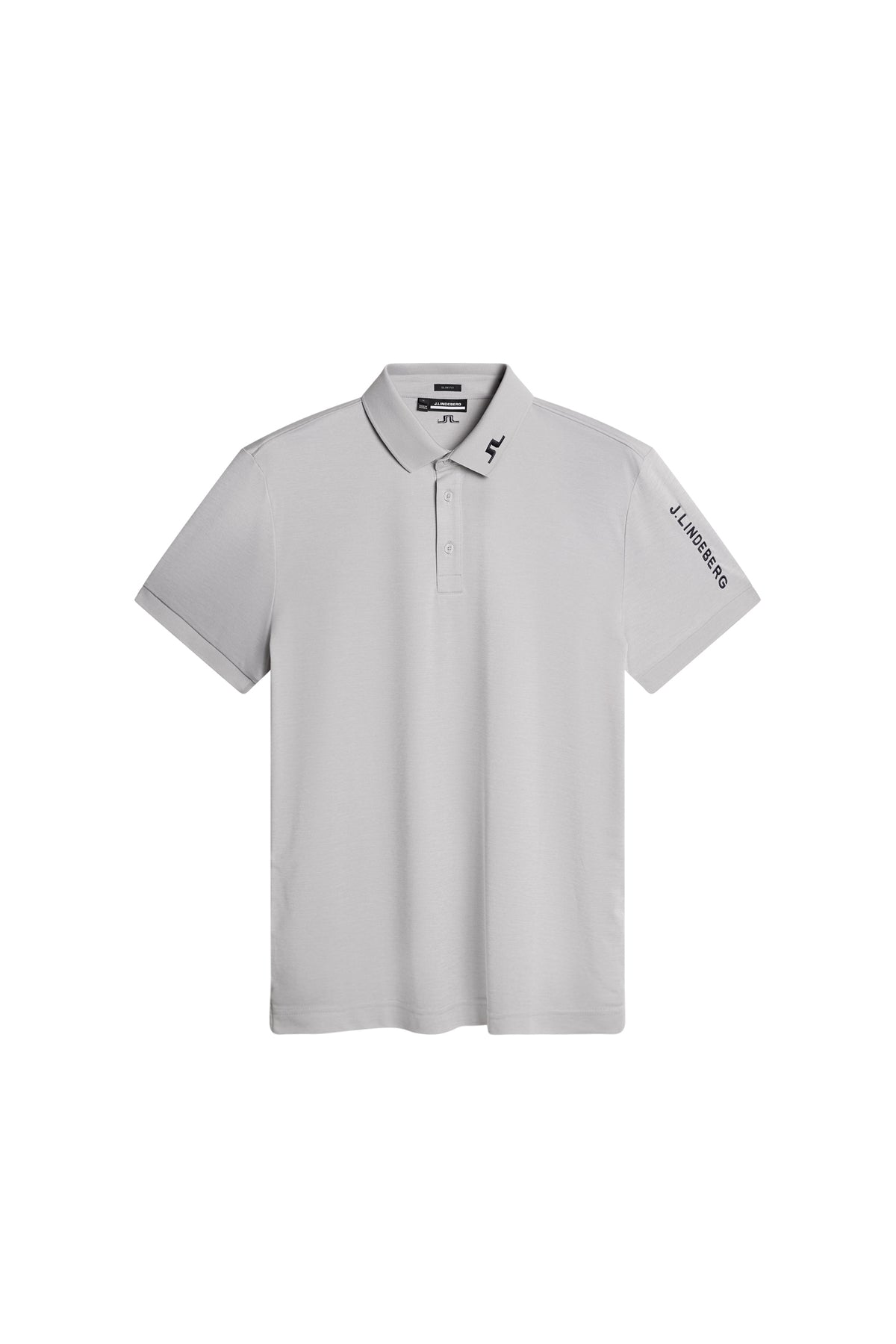 Tour Tech Slim Fit Polo in Light Grey Melange by J.Lindeberg
