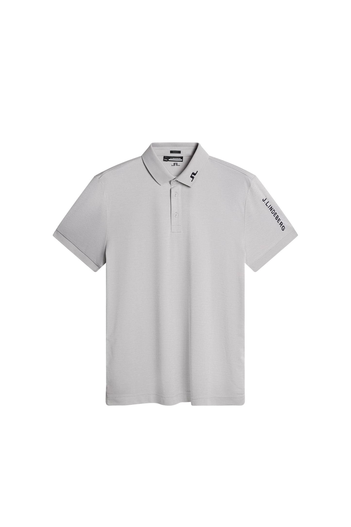 Tour Tech Slim Fit Polo in Light Grey Melange by J.Lindeberg