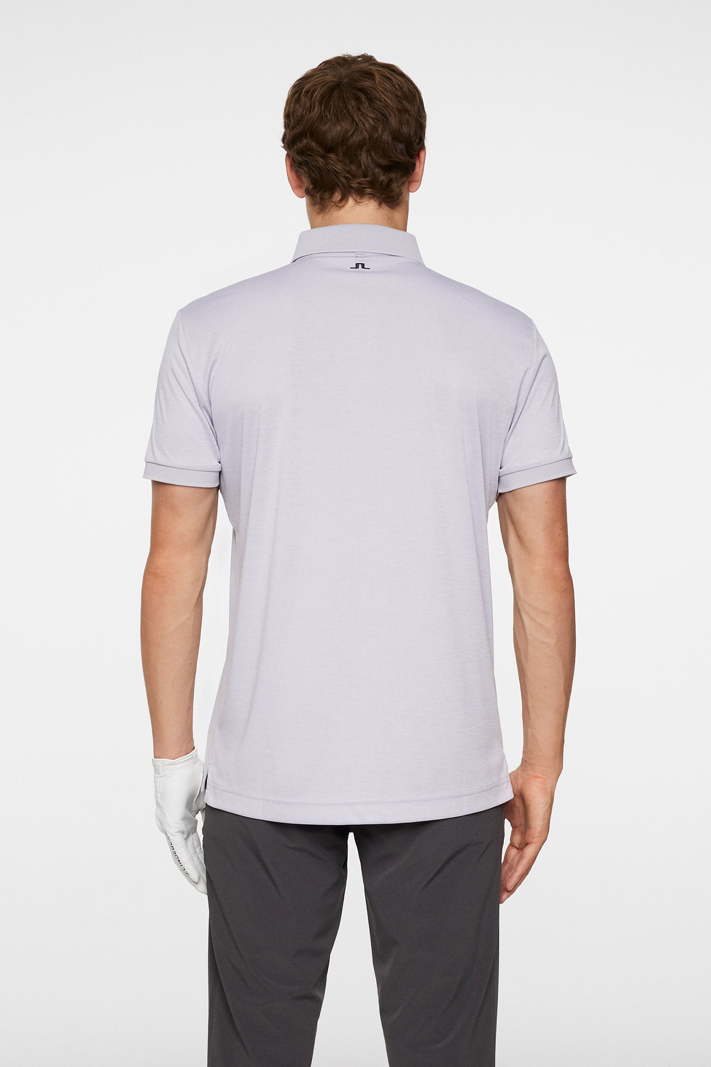 Tour Tech Slim Fit Polo in Light Grey Melange by J.Lindeberg