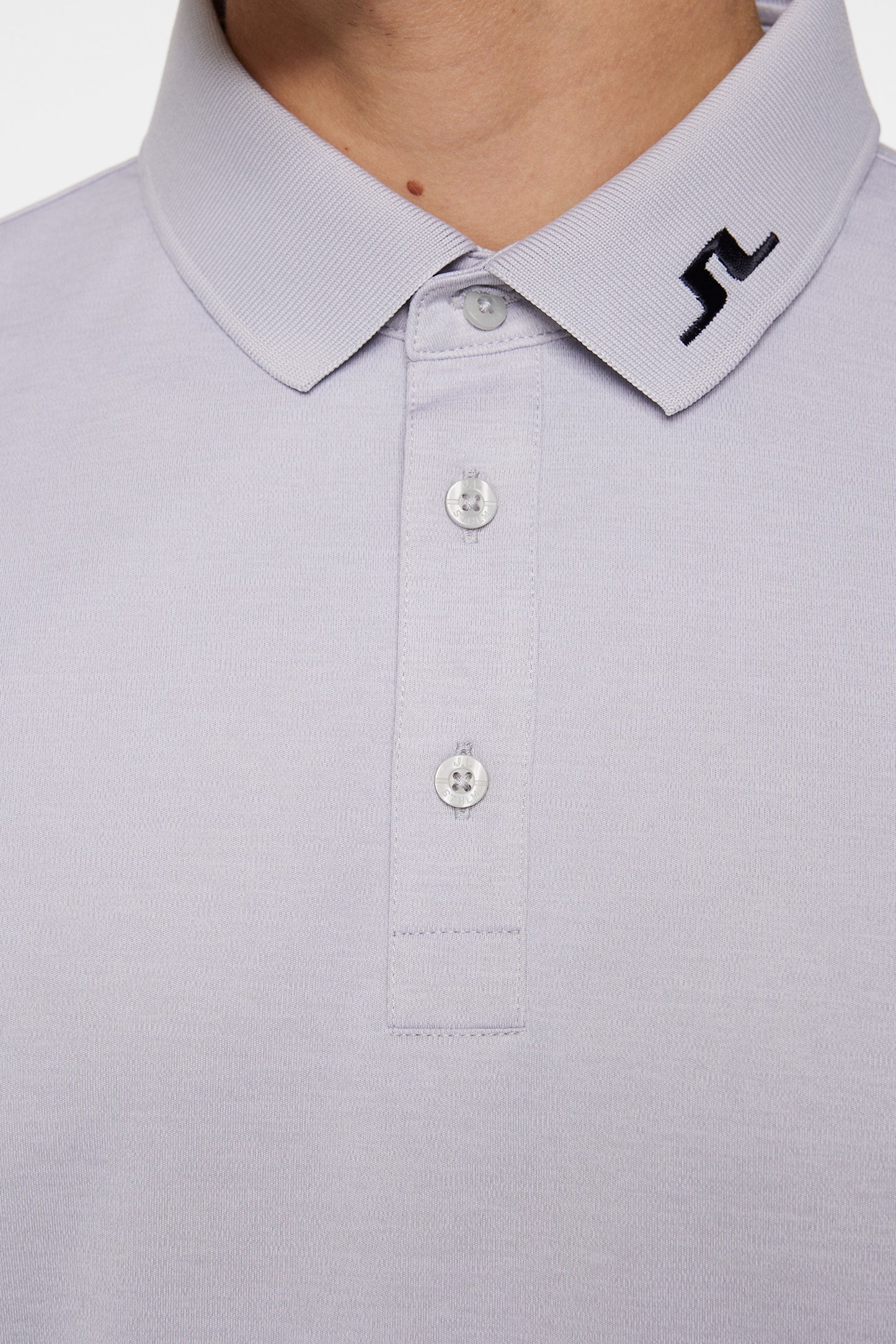Tour Tech Slim Fit Polo in Light Grey Melange by J.Lindeberg