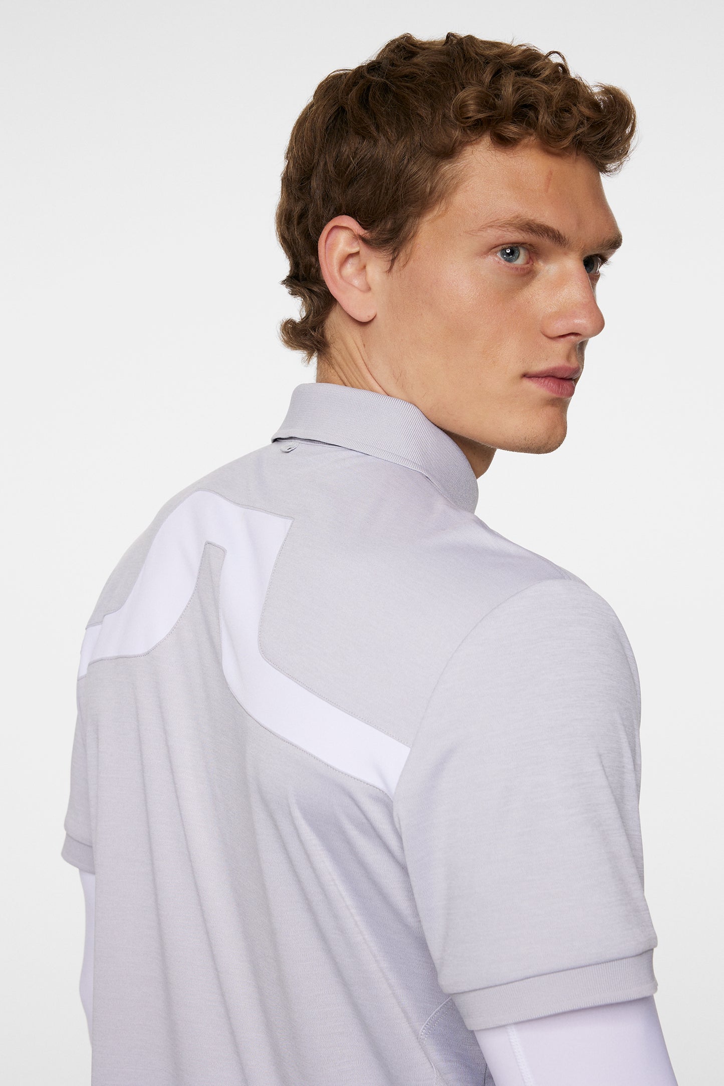 KV Polo in Light Grey Melange by J.Lindeberg