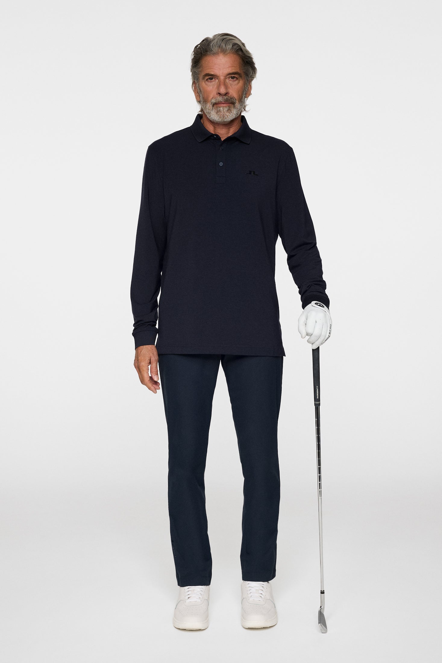 Florian LS Polo / Navy Melange – J.LINDEBERG