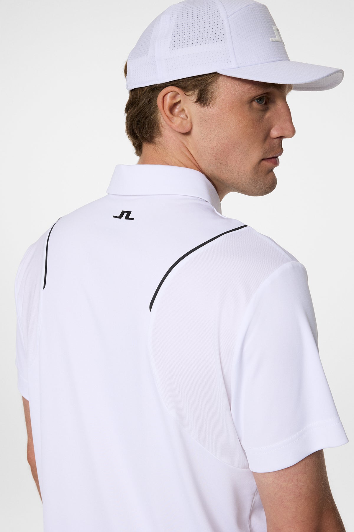 Dex Polo in White by J.Lindeberg