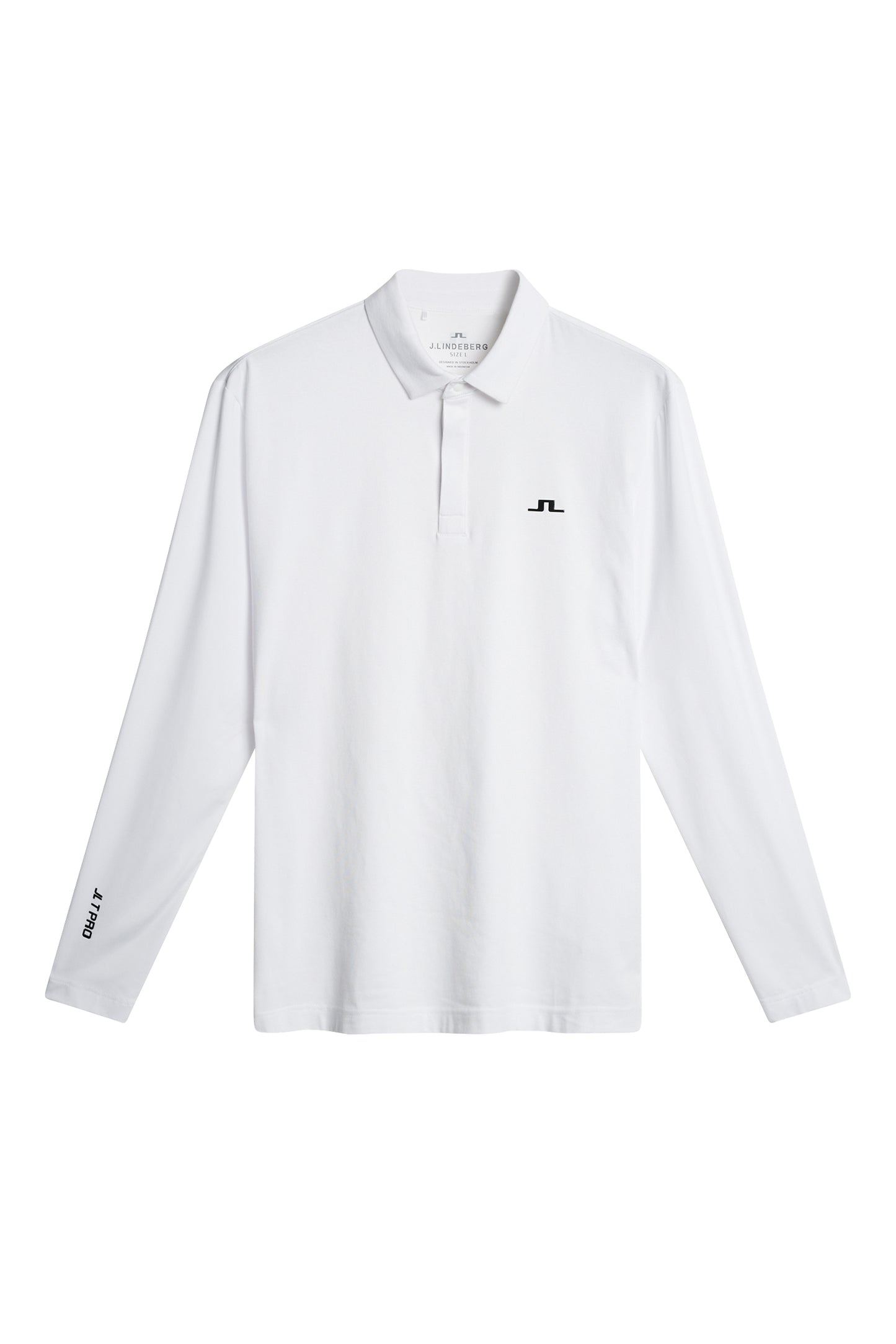 Sean Hybrid LS Polo in White by J.Lindeberg