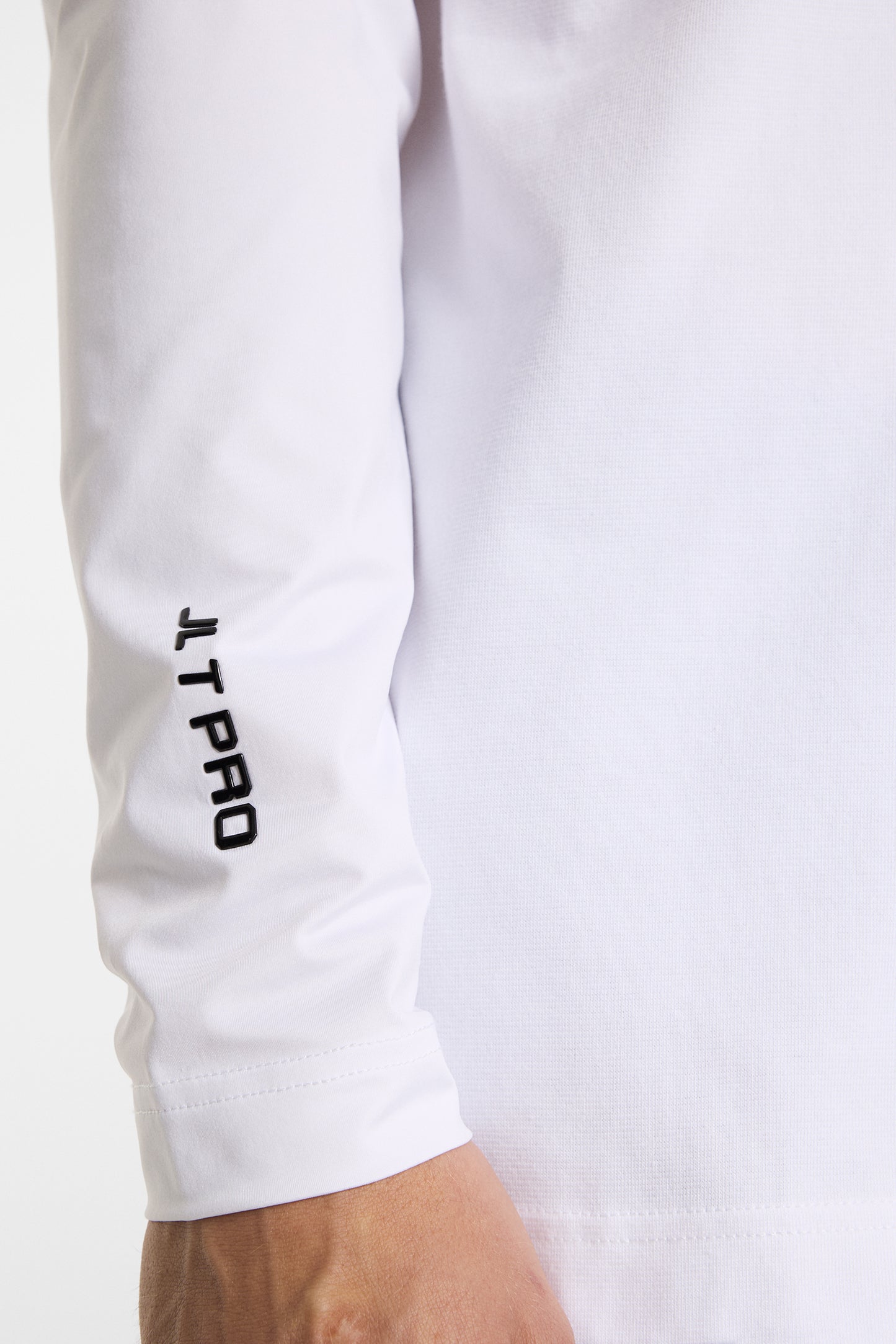 Sean Hybrid LS Polo in White by J.Lindeberg